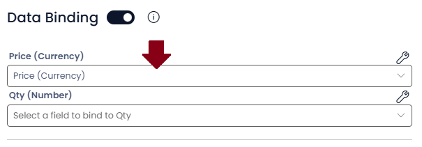 List of current columns, showing the Price column selecting the target Price column