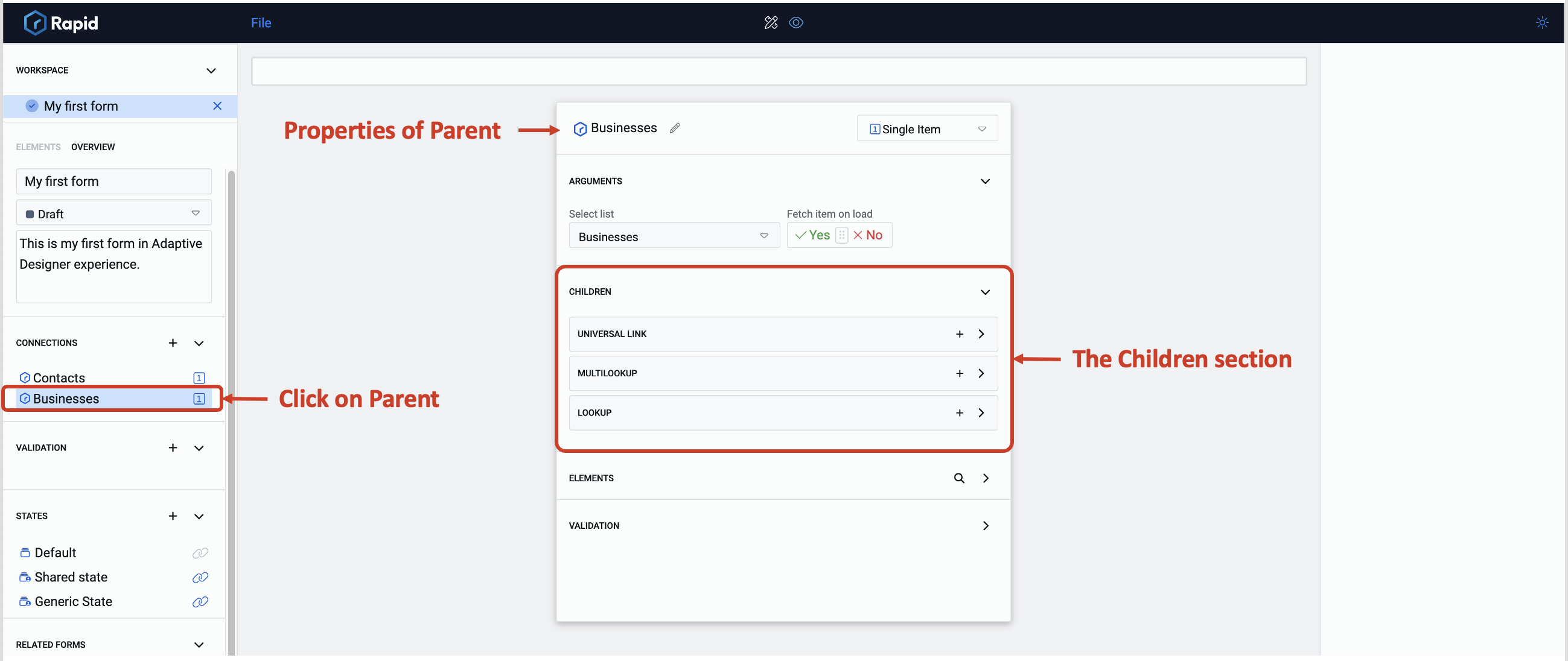 Connect to Data Tables | Rapid Platform Docs