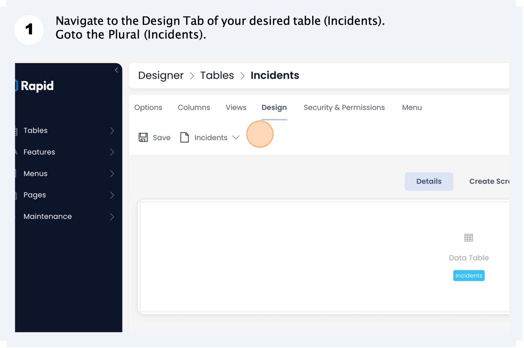 How to create a Page in Designer | Rapid Platform Docs