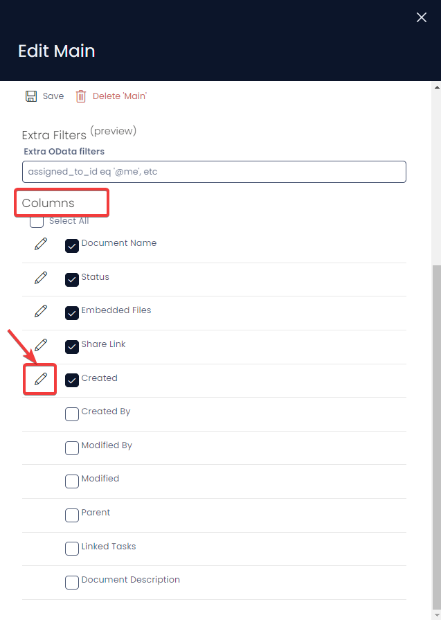 Viewing Dates and Files Using Tables | Rapid Platform Docs