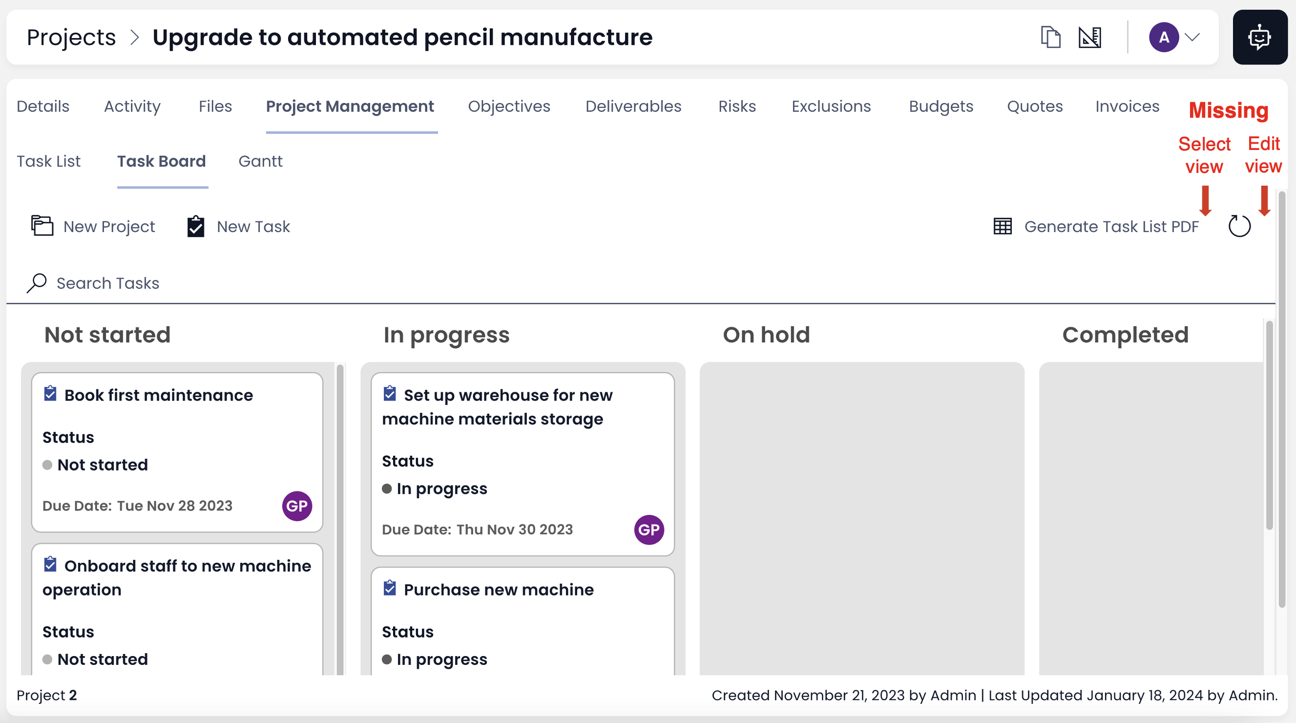 Board | Rapid Platform Docs