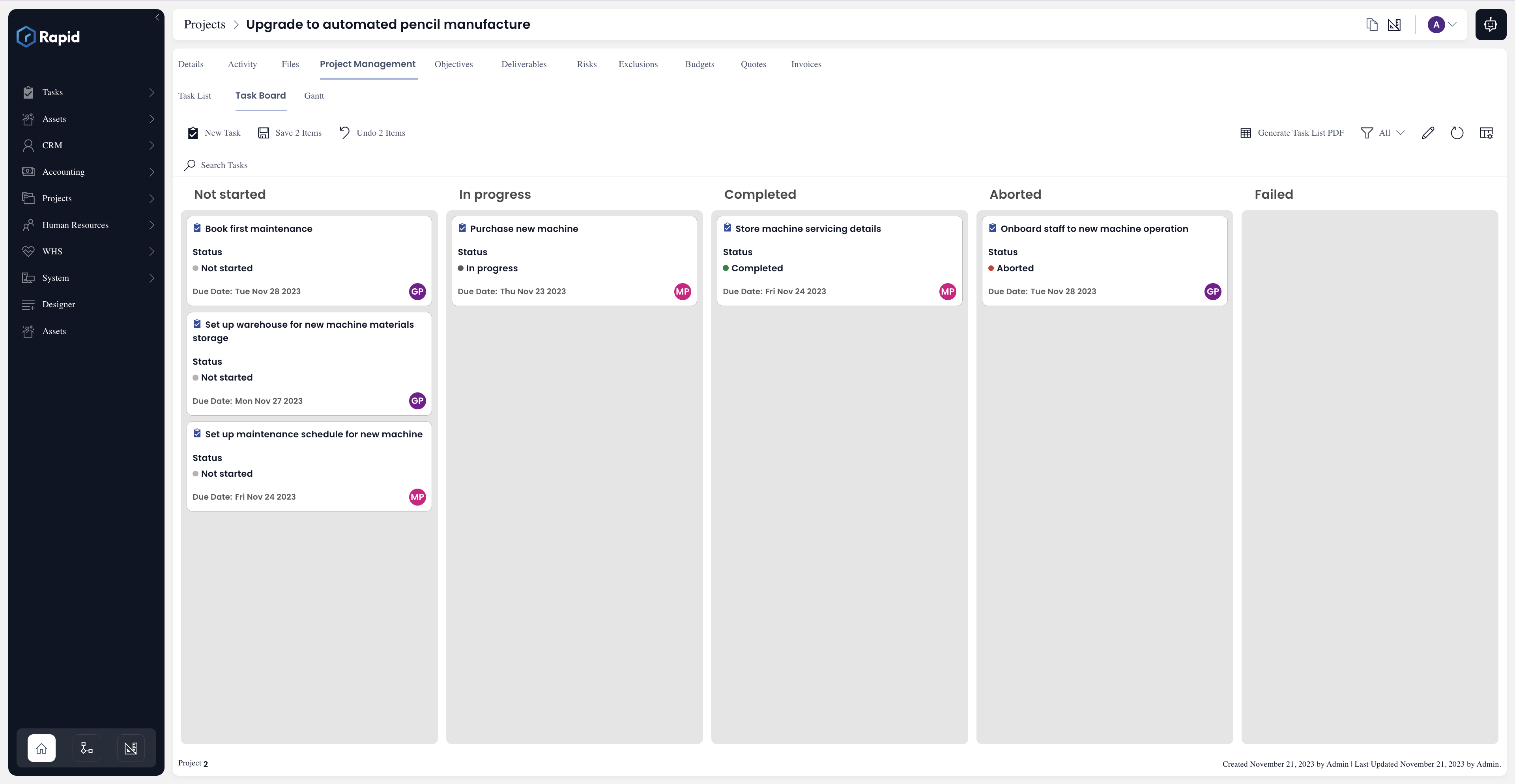 Sample image of a Board Component on Explorer