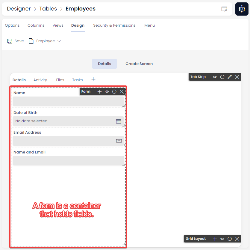 Form | Rapid Platform Docs