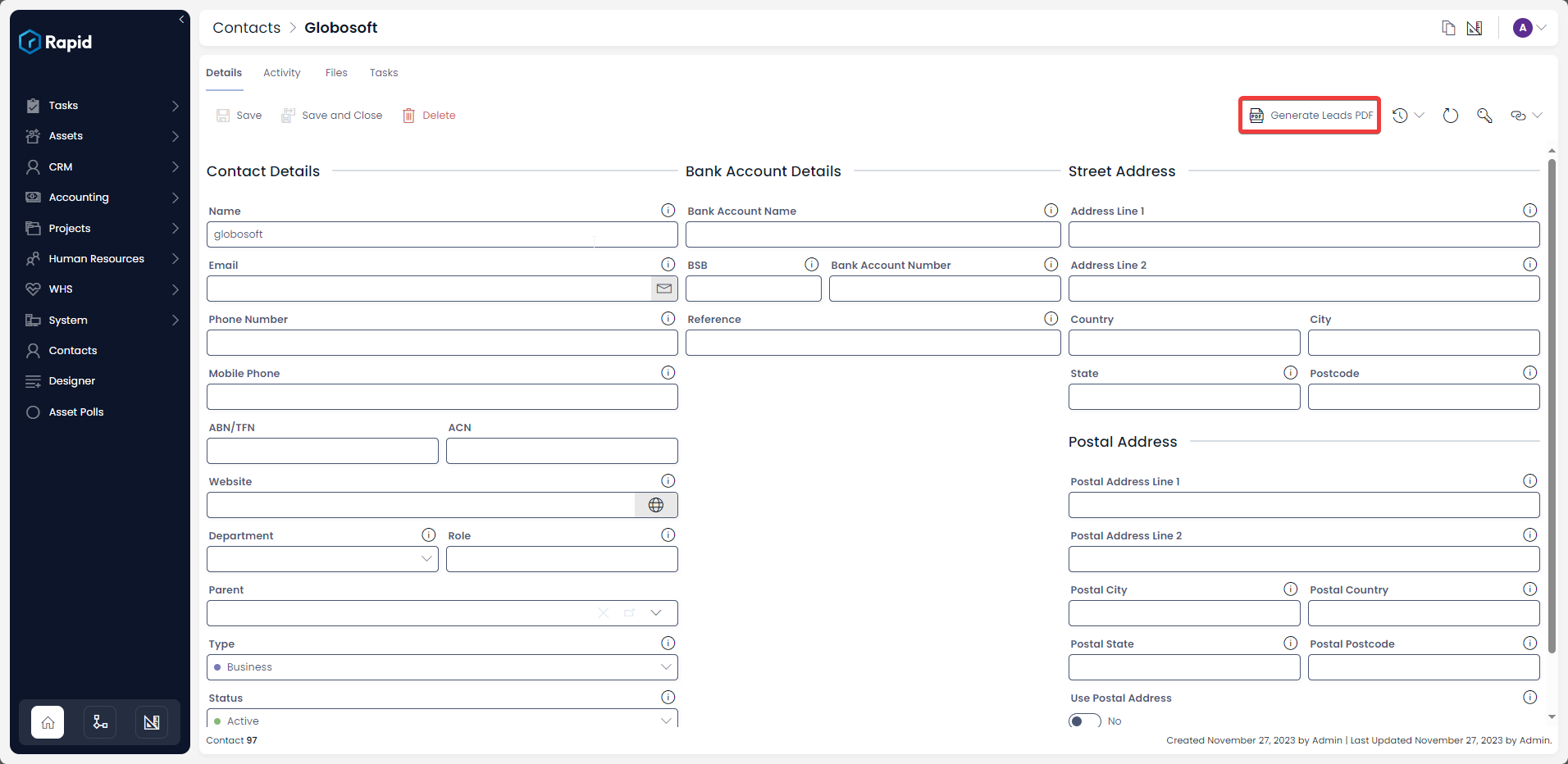 Location to Display | Rapid Platform Docs
