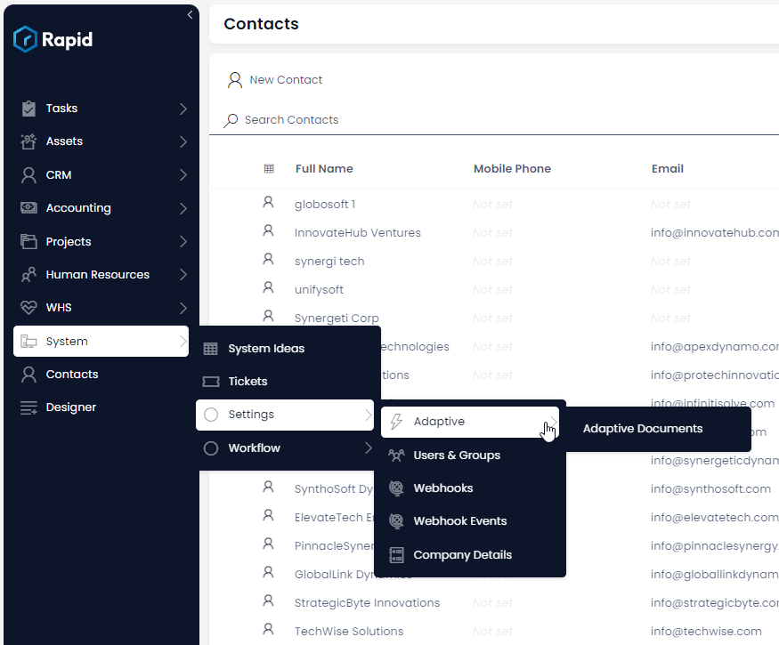 Setting up your sidebar | Rapid Platform Docs