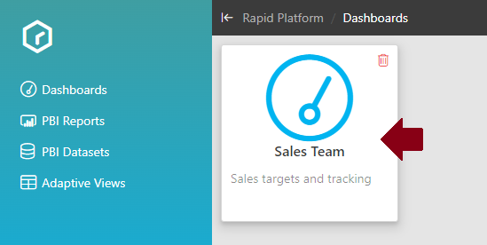 Dashboards | Rapid Platform Docs