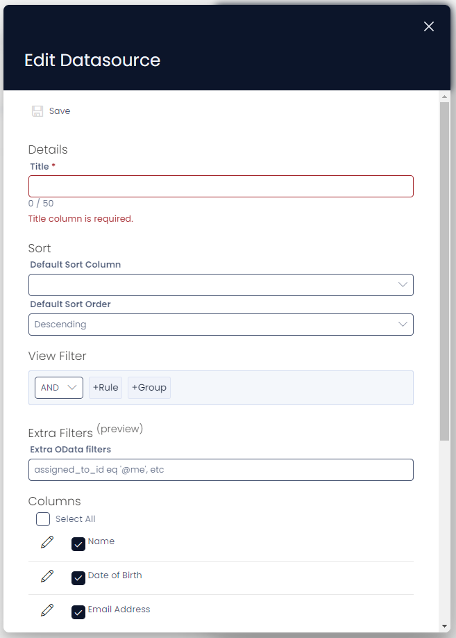 Creating a New View | Rapid Platform Docs