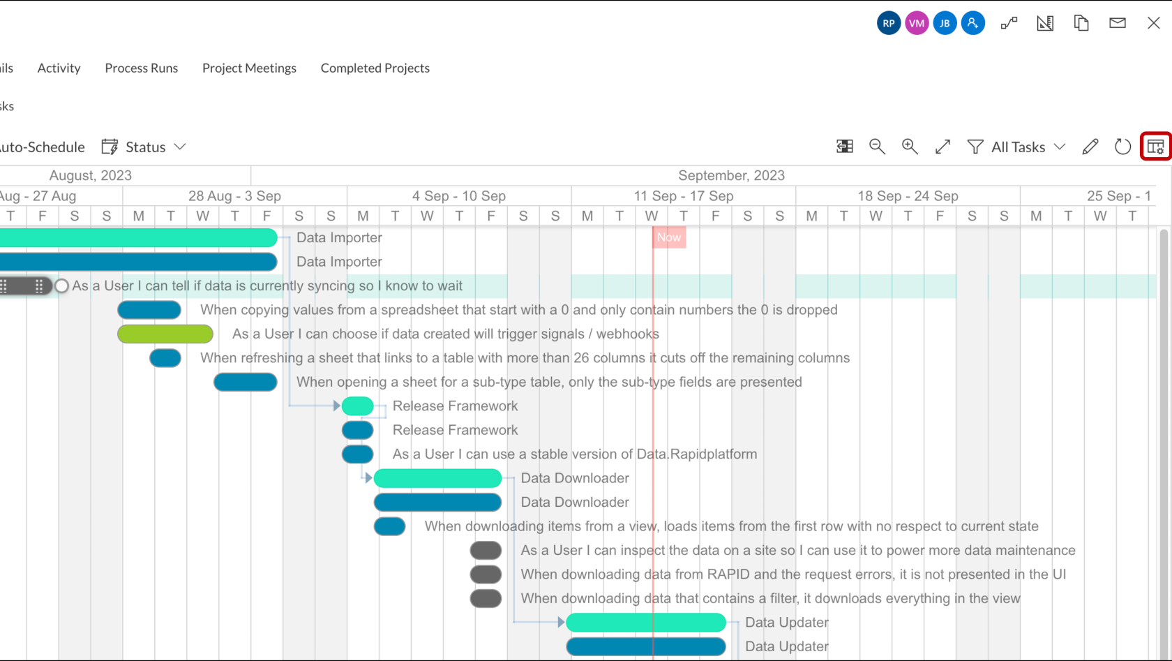 Filtering and Sorting Tasks | Rapid Platform Docs