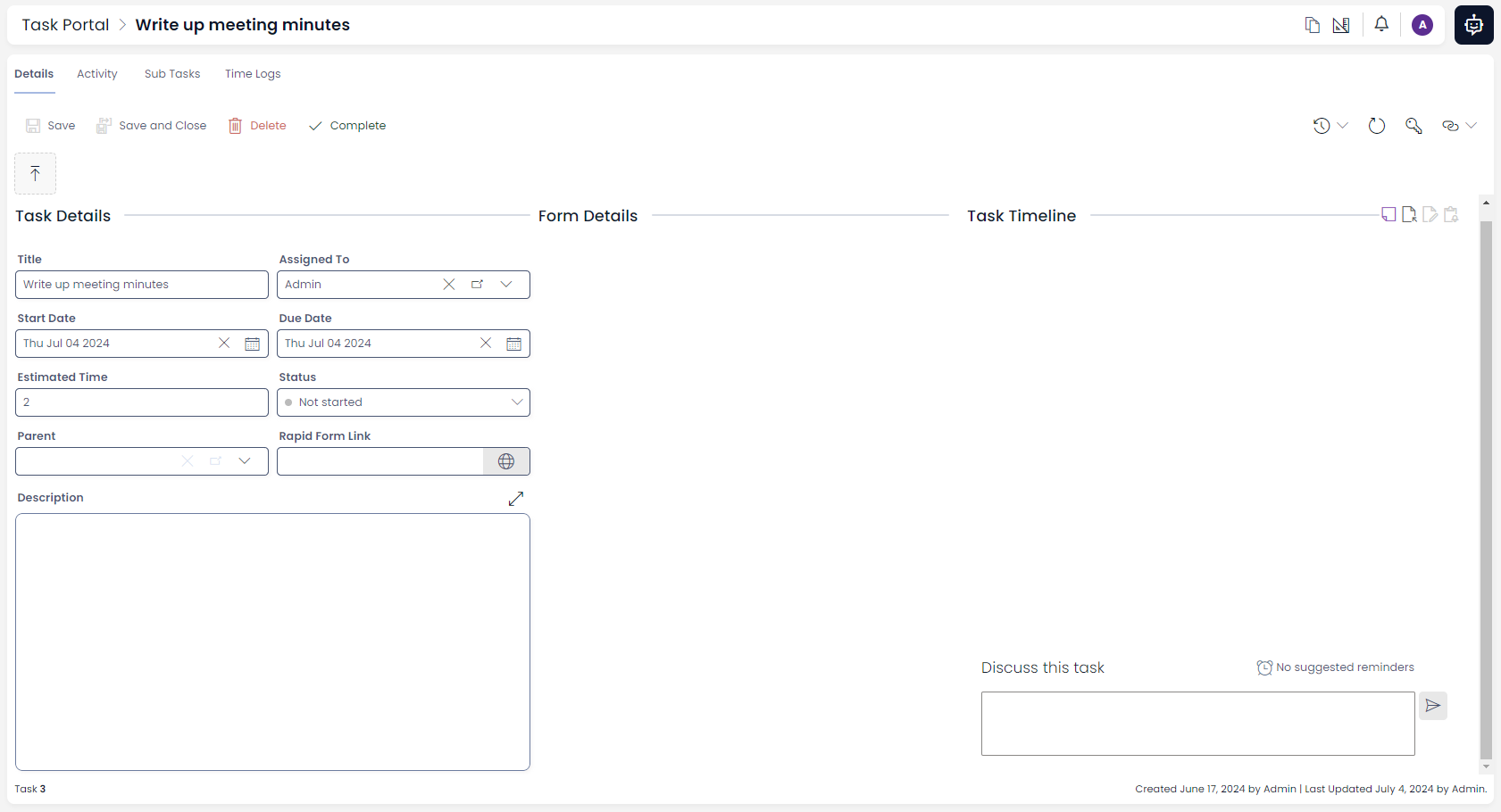 Tasks | Rapid Platform Docs